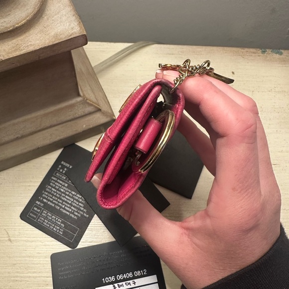 MCM Pink Leather Key Holder with Charms - Picture 13 of 16